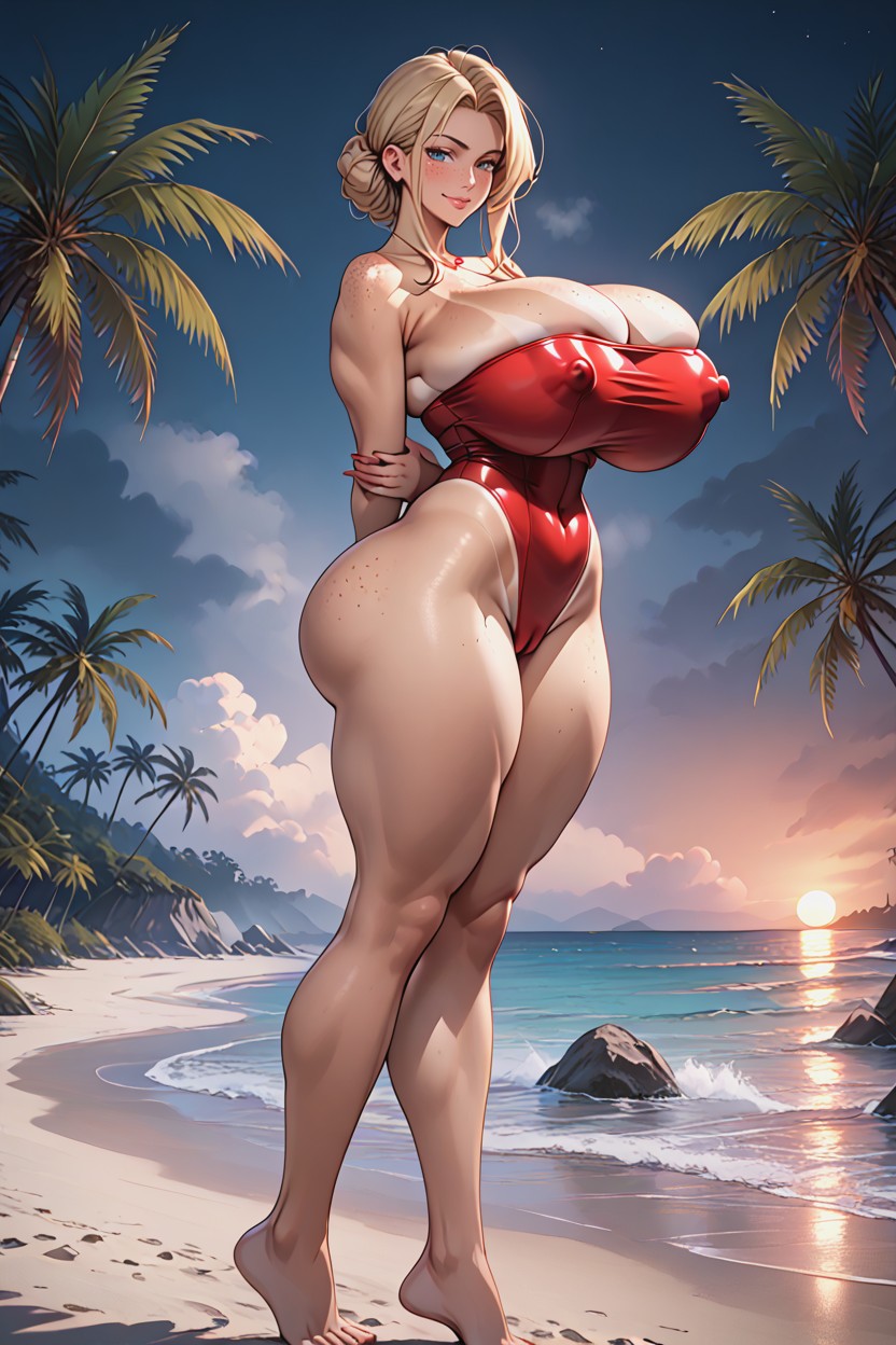 Hyper Camel Toe, Fat Ass, Legs Together AI Porn