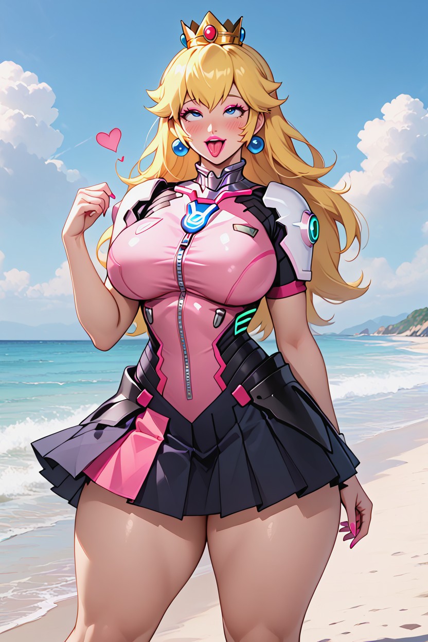 Love Hearts, Neckline, Rounded Breats AI Porn