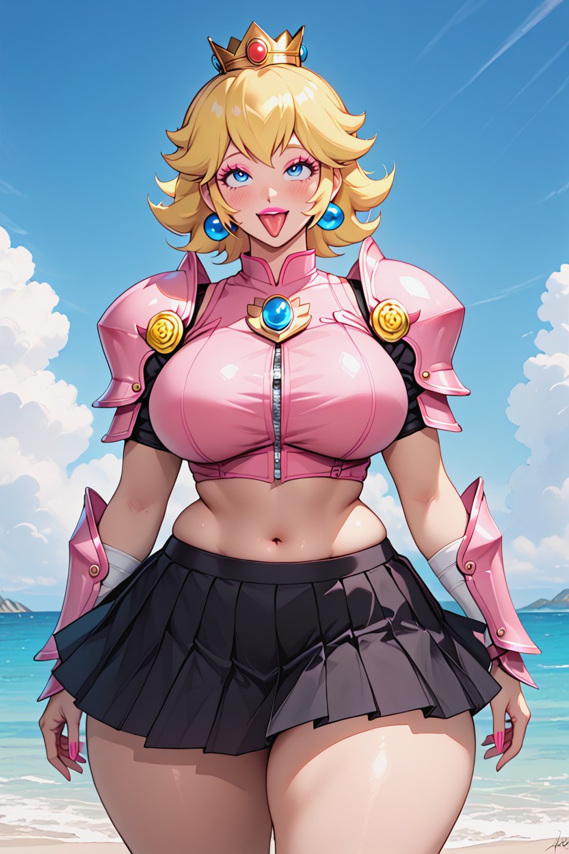 Massive Breast, Very Happy, Neckline AI Porn