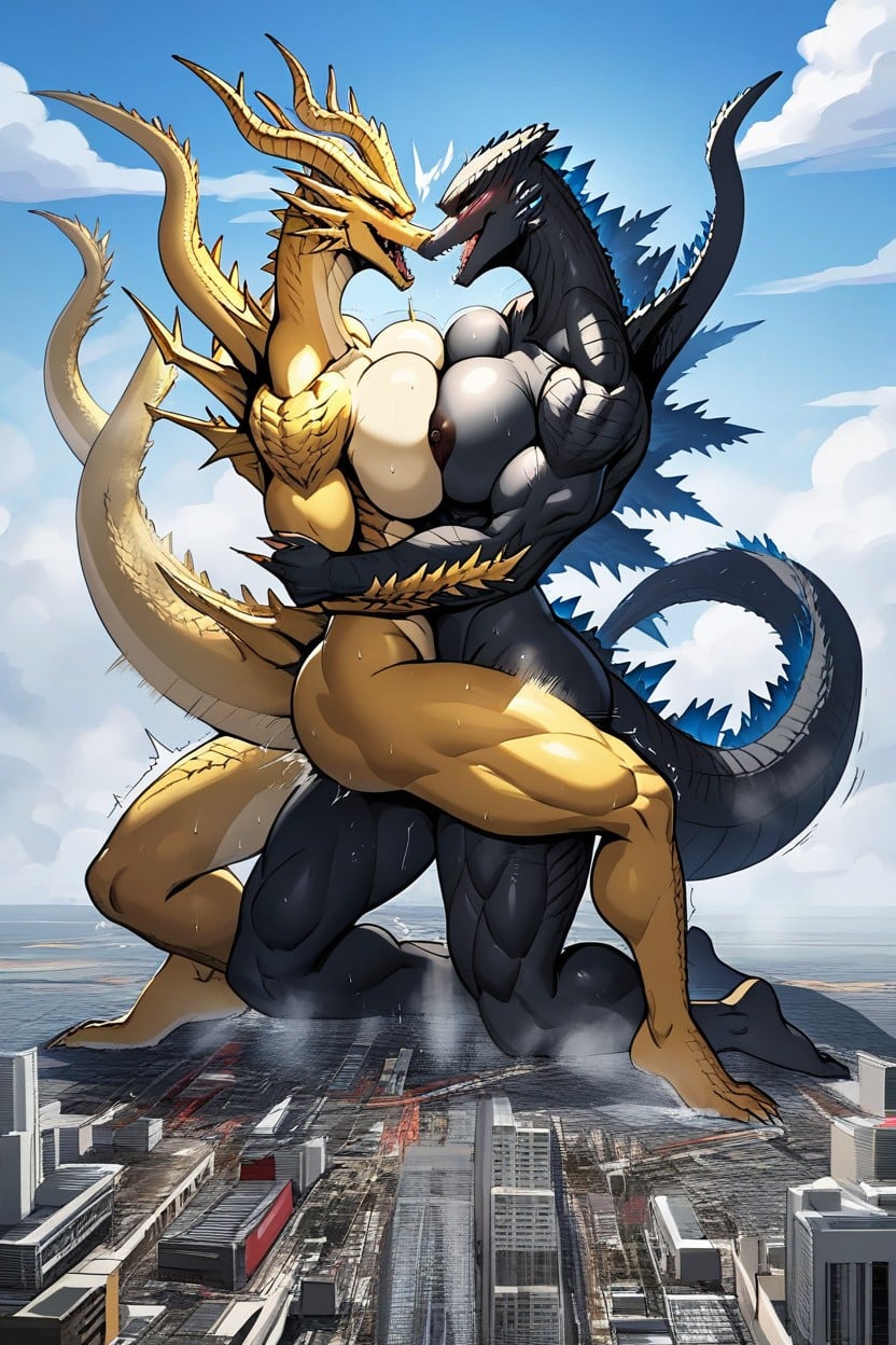 Aggressive Scissoring, Muscular, Motion Line Furry AI Porn