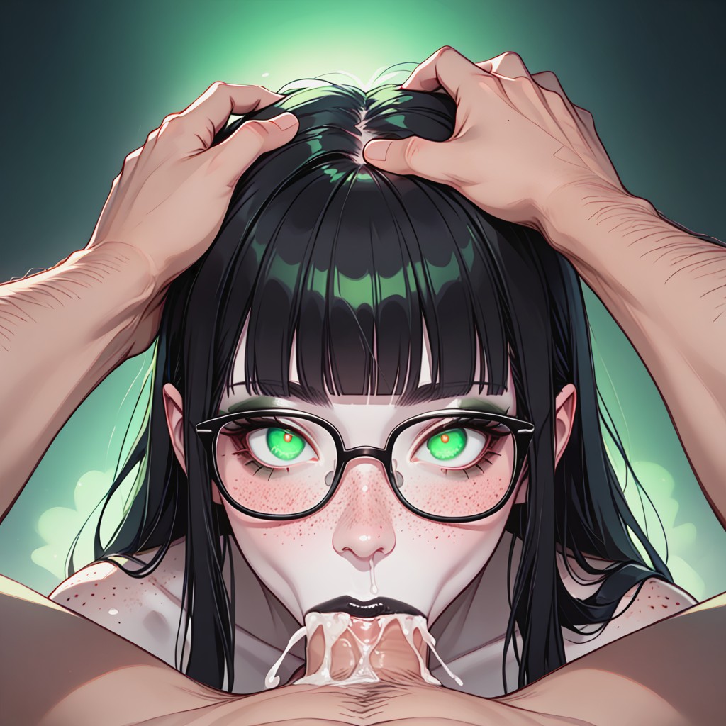 Large Head, Cum Overflow, Blush Hentai AI Porn