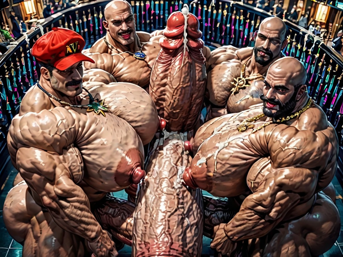 Arms Behind Back, Looking At Viewer, Massive Muscles AI Gay Porn