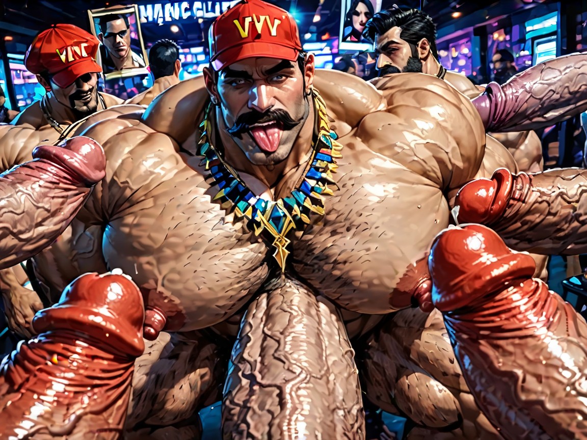 Huge Extreme Oversized Ass, Only Hyper Boobs, Tanned Skin AI Gay Porn