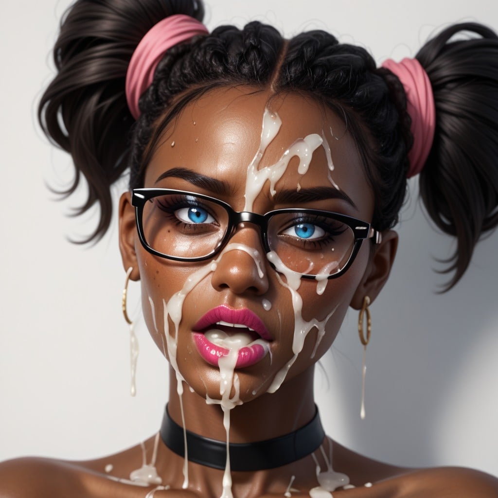 African, Cum Shot, Nerdy Woman AI Porn