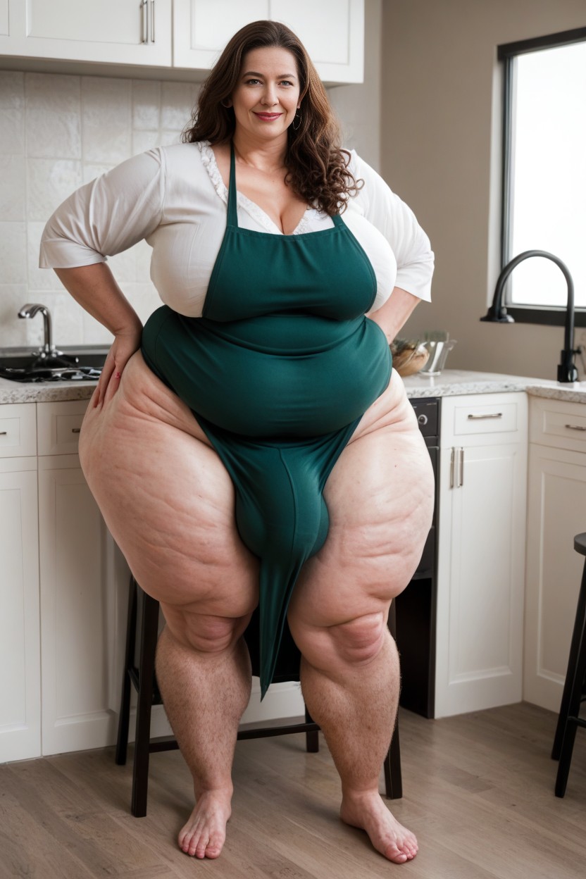 Big Belly, Office, Stretch Marks On Belly AI Porn