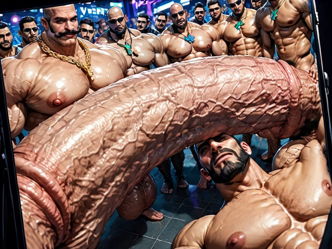 Tongue Out, Massive Ass, Huge Extreme Oversized Ass AI Gay Porn