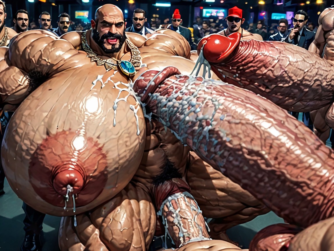 Big Extreme Hyper Nipples, Triple Penetration In Ass, Sweaty AI Gay Porn