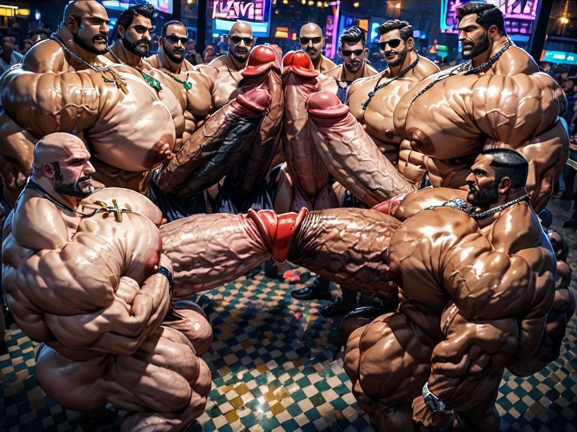 Huge Extreme Oversized Ass, Cum Covered Ass, Harem AI Gay Porn