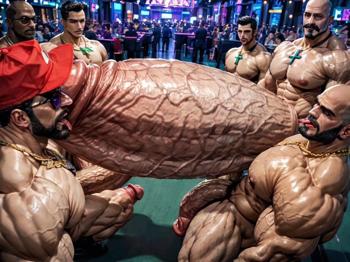 Erect Penis, Sweaty, Tanned Skin AI Gay Porn