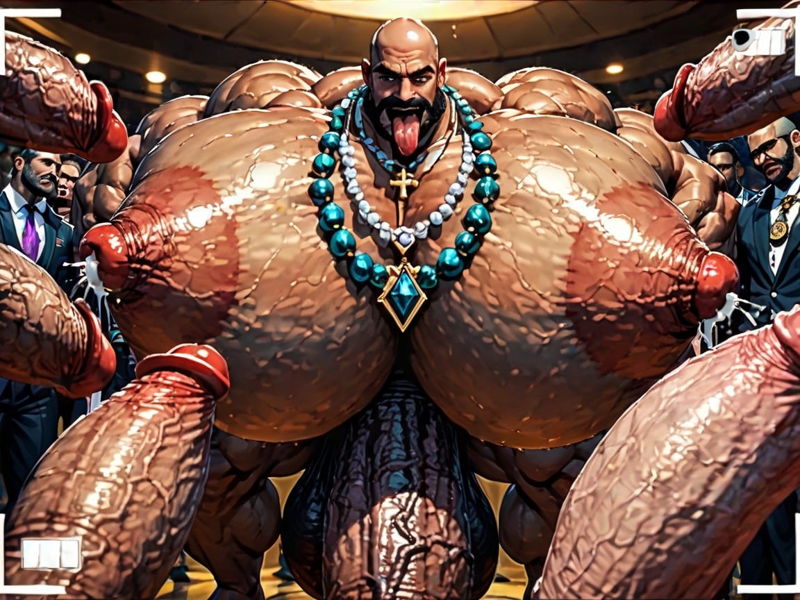 Extreme Hyper Boobs, Both Boobs Getting Sucked Hard, Wide Angle AI Gay Porn
