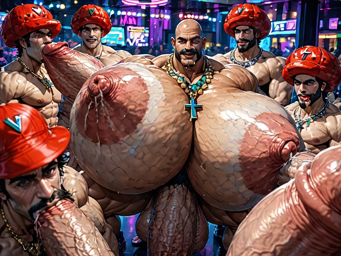 Arms Behind Back, Sweaty, Cum Covered Ass AI Gay Porn