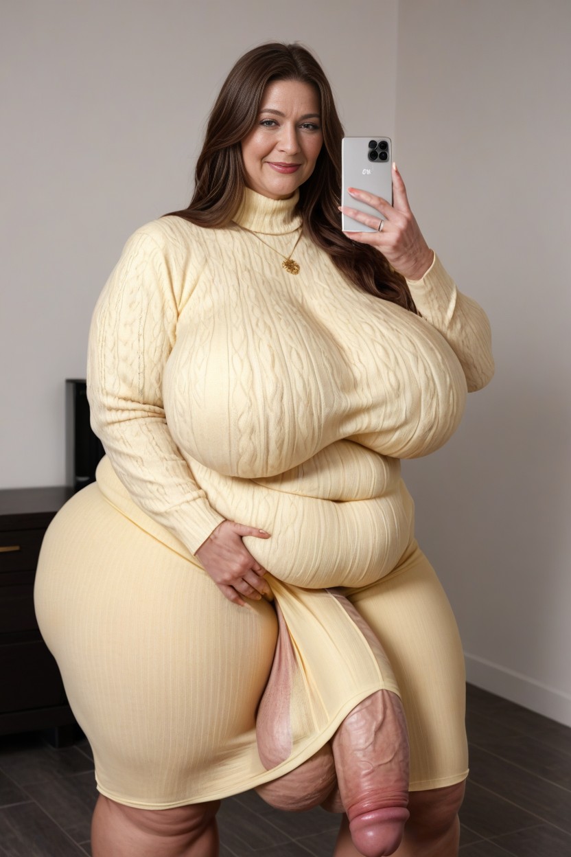 Big Belly, Long Length, Extremely Fat Flabby Body AI Porn