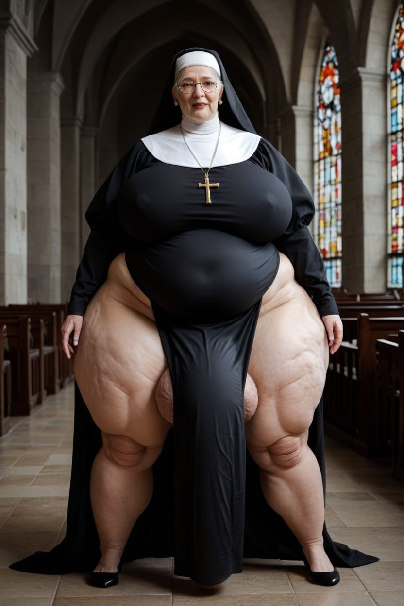 Gigantic Saggy Breast, Futanari, Large Hips AI Porn
