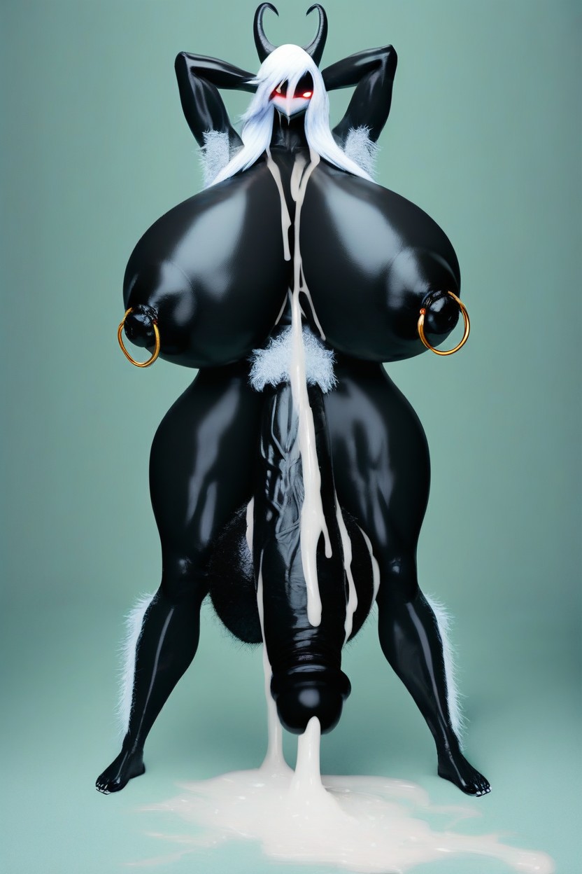 Squat Pose, 陰毛, Huge Nipples ファーリーAIポルノ