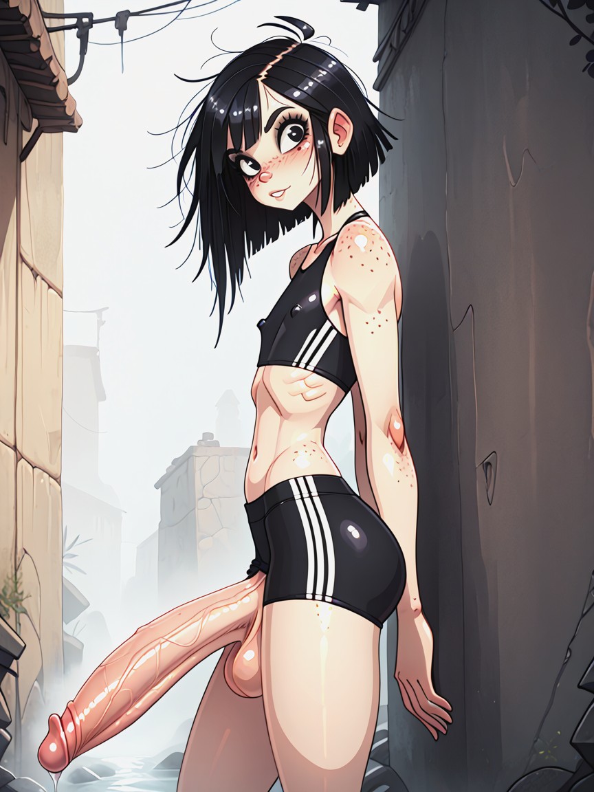 Eye Contact With Viewer, Bright Setting, Gazing Back Shemale AI Porn