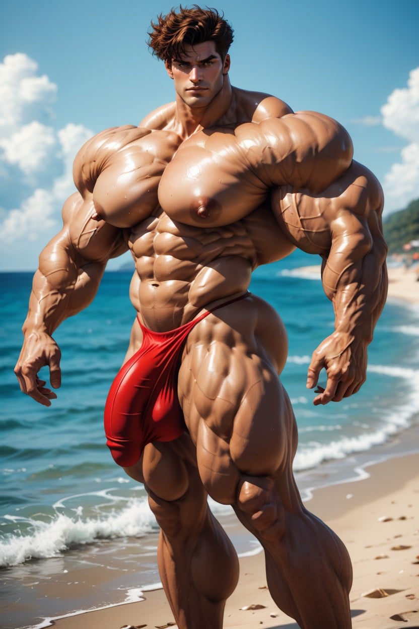 Penis Outline, Hyper Muscles, Gay Porno IA Gay