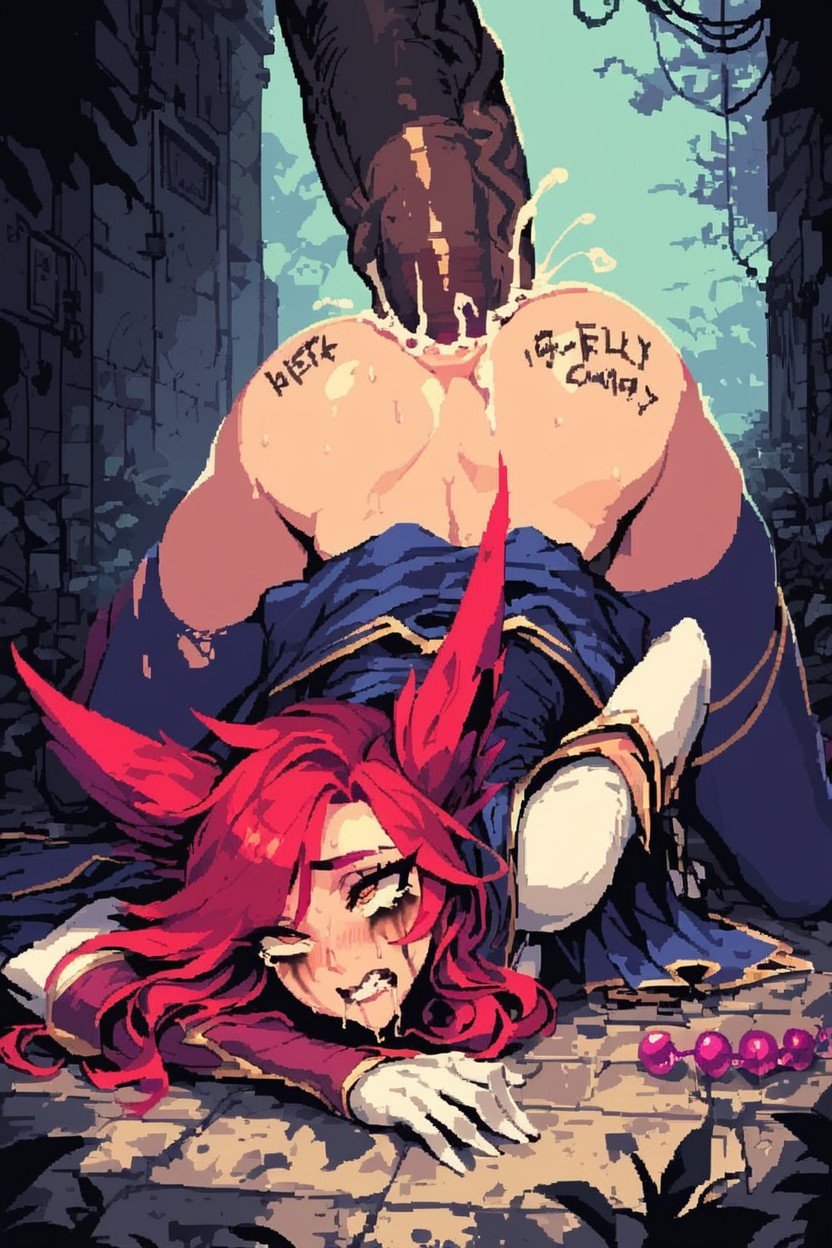 Ruined Mascara, Defeated, Interracial Hentai AI Porn