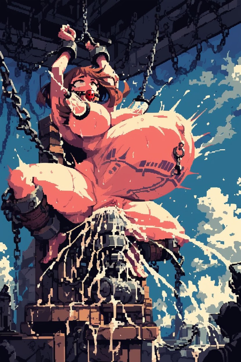 Long Nipples, Sweaty, Arms Up Hentai AI Porn