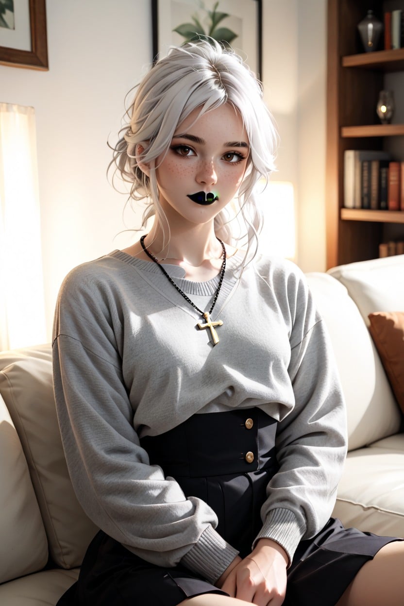 Freckles, Cozy Bookshelves, 25+ AI Porn