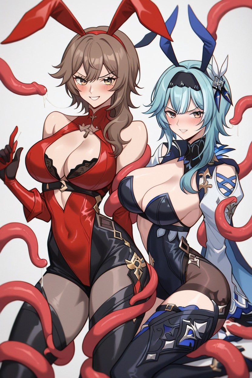 Cleavage, One Piece With Cleavage Cutout, Rounded Ass Hentai AI Porn
