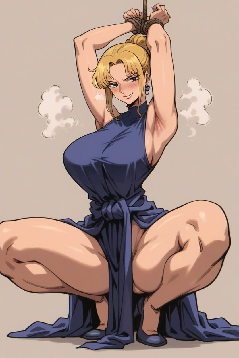 Arms Up, Large Ass, Thick Thighs Hentai AI Porn