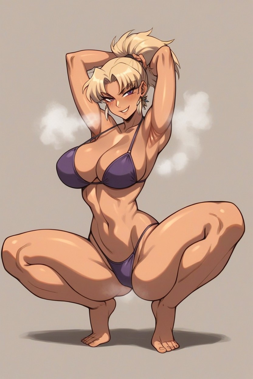 Blonde Hair, Large Ass, Steam Hentai AI Porn