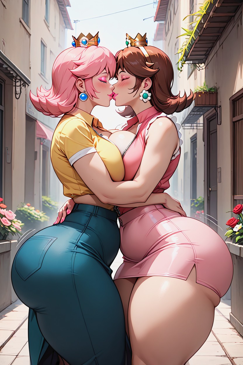 Rounded Ass, Large Breast, Perfect Face Hentai AI Porn