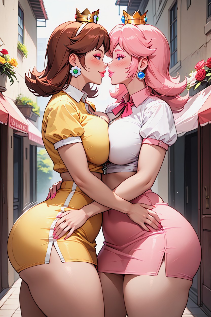 Neckline, Exposed Thighs, Unbuttoned Zipper Hentai AI Porn
