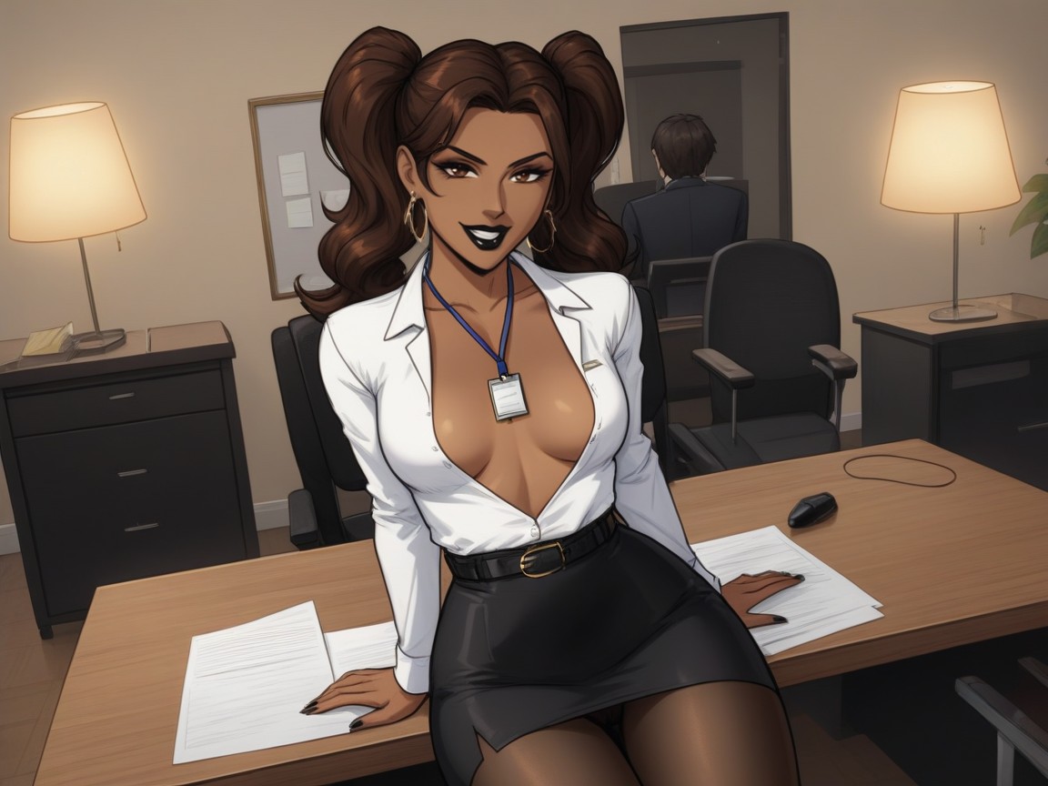 Breasts Apart, Nsfw, Dark Brown Skin Porno latina IA