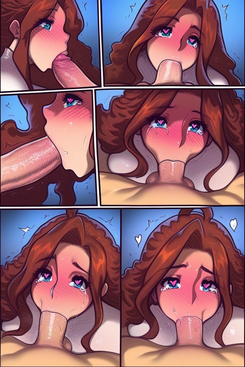 Multiple Comic Panels, Moaning Sounds, Quivering KI Porno