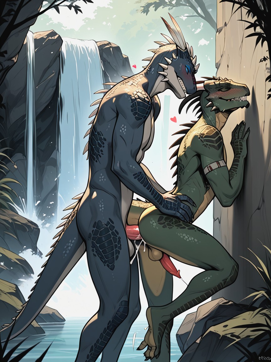 Balls, Clawed Feet, Hands On Hips Furry AI Porn