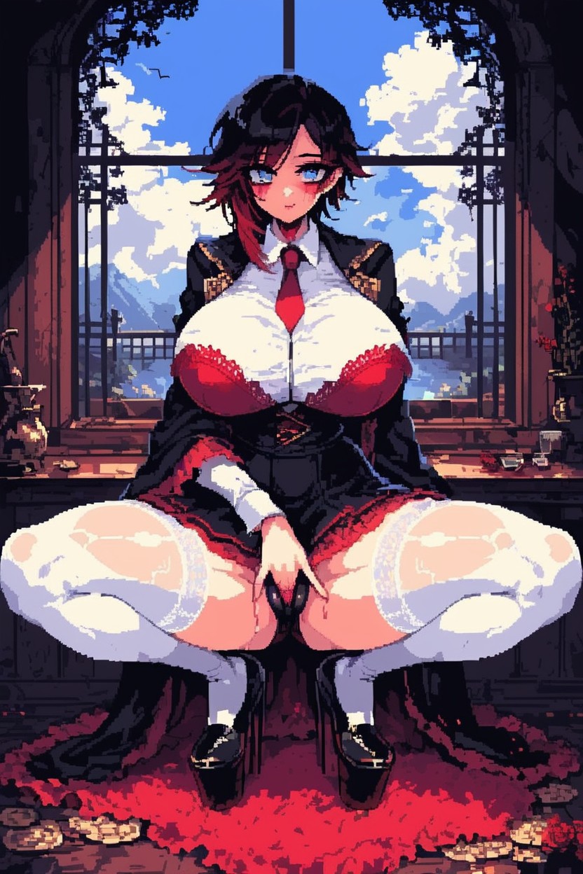 High White Platform Heels, Ultra Detailed Face, Neotenous Character AI Porn