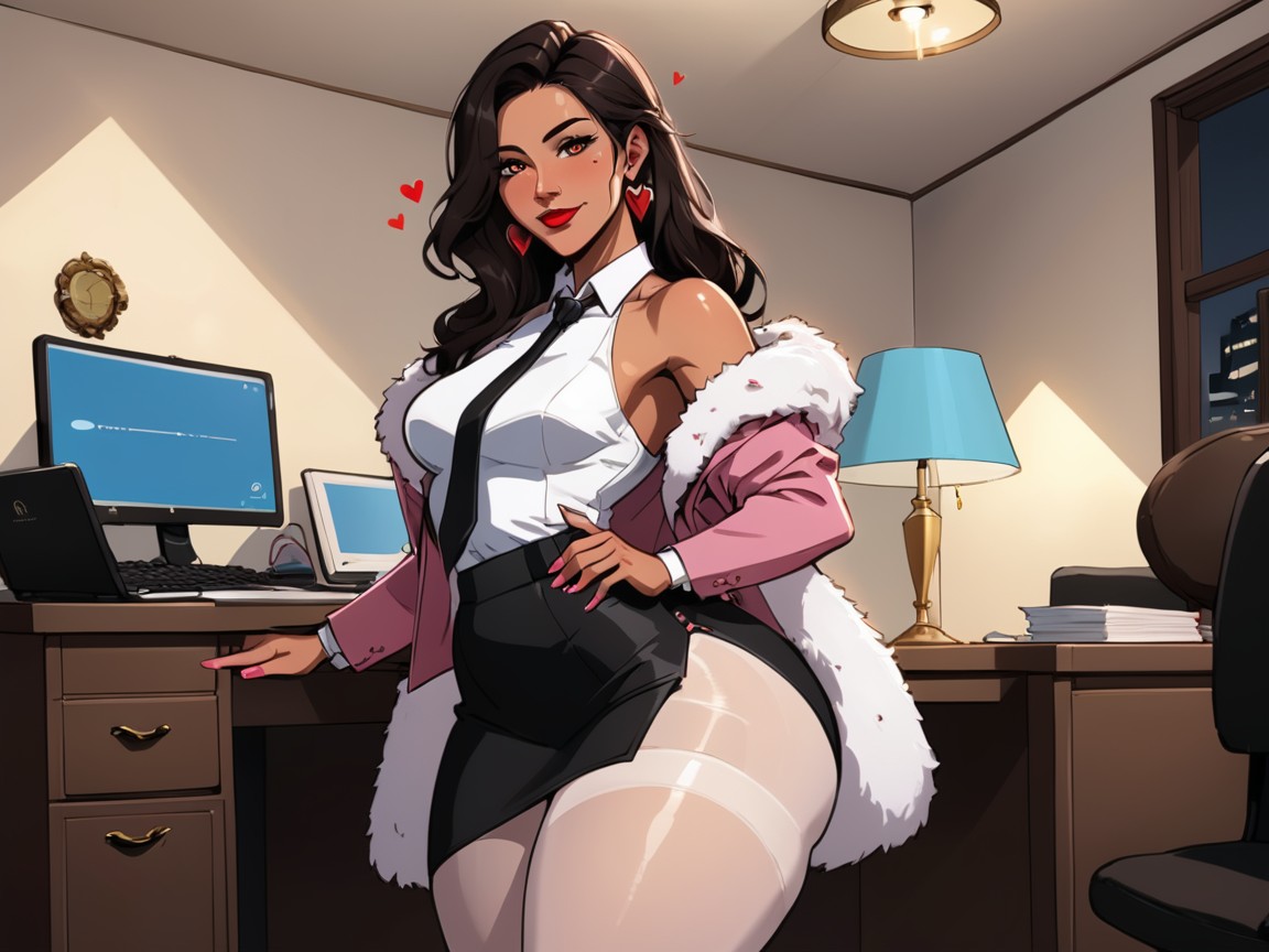 Black Hair, High Breasts, One Woman AI Porn