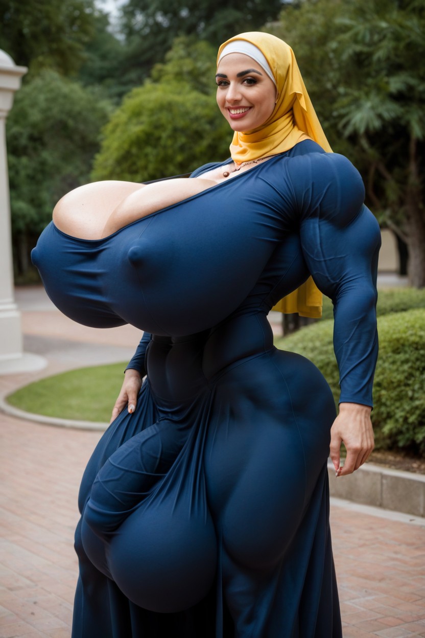 Hyper Huge Muscles, Toned Muscles, Hyper Large Muscles Shemale AI Porn