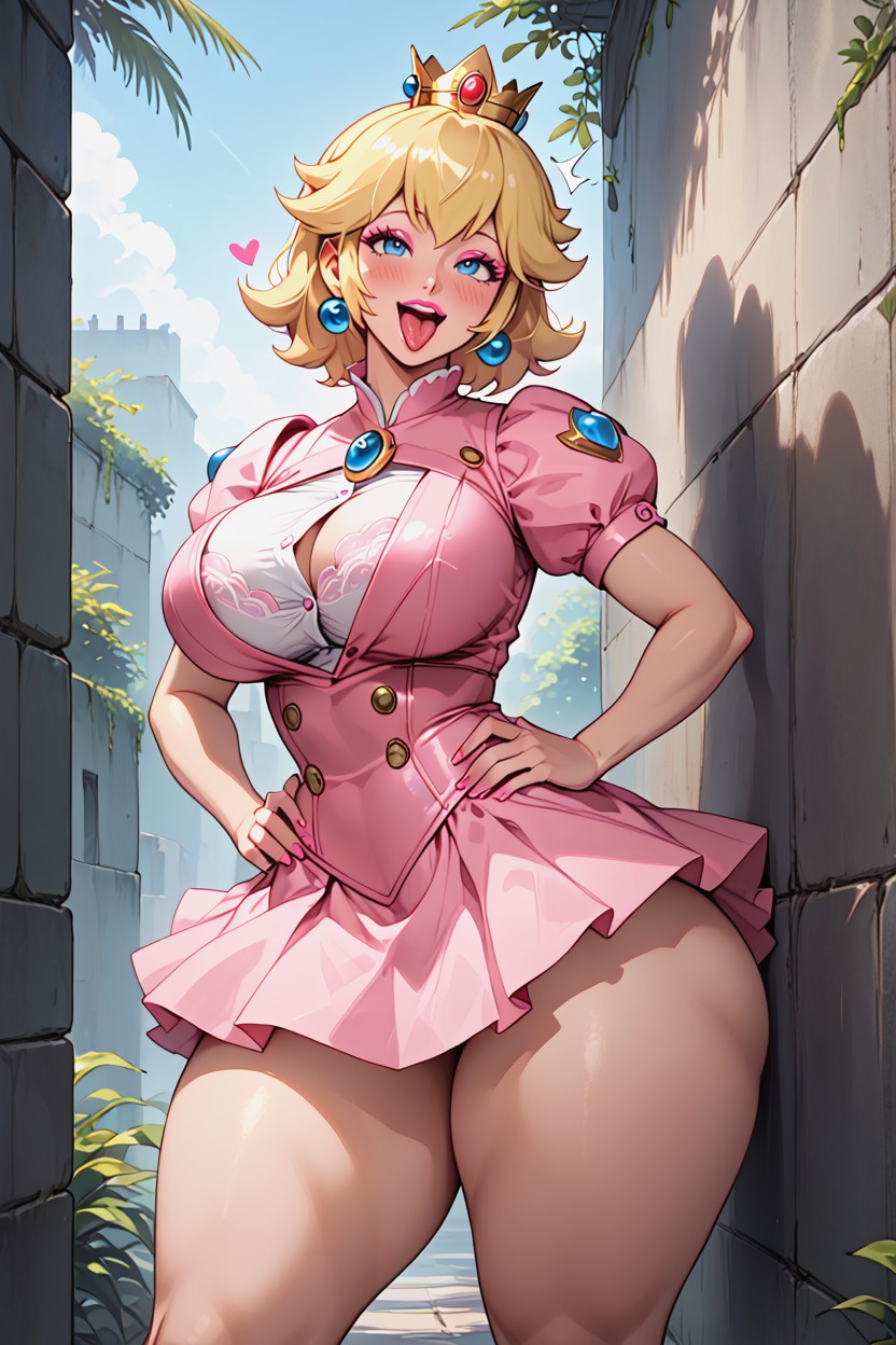 Very Short Hair, Bra Lingerie On Top, Looking At Viewer Hentai AI Porn