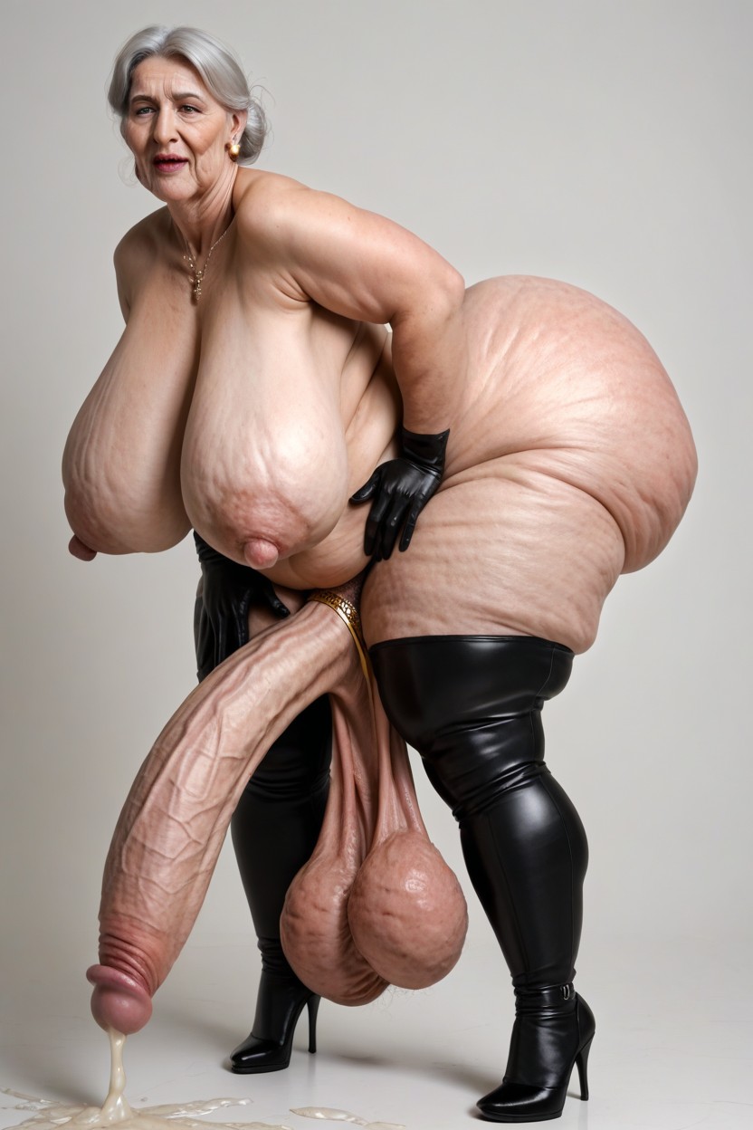 Full Body, Big Curves, Grandma Gilf Porno IA transsexuelle