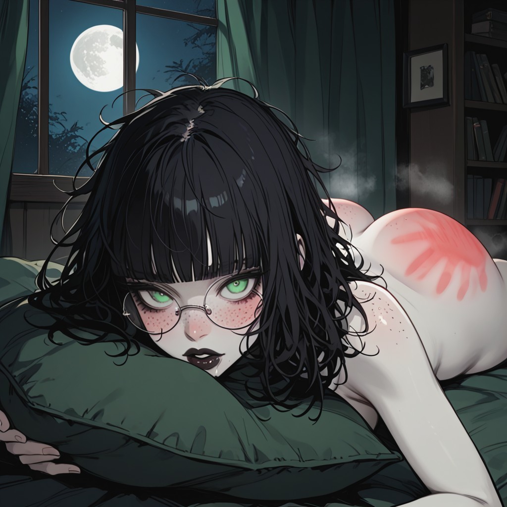 Big Lips, Head On Pillow, Fuming Hentai AI Porn