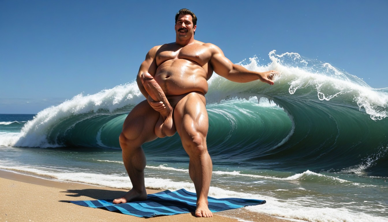 Debout, Jerk, Fat Porno IA Gay