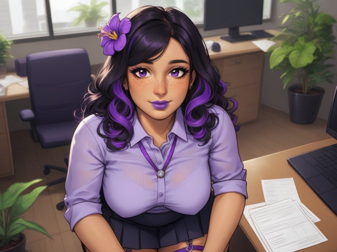 Afterimage, Round Wide Eyes, One Woman Latina AI Porn