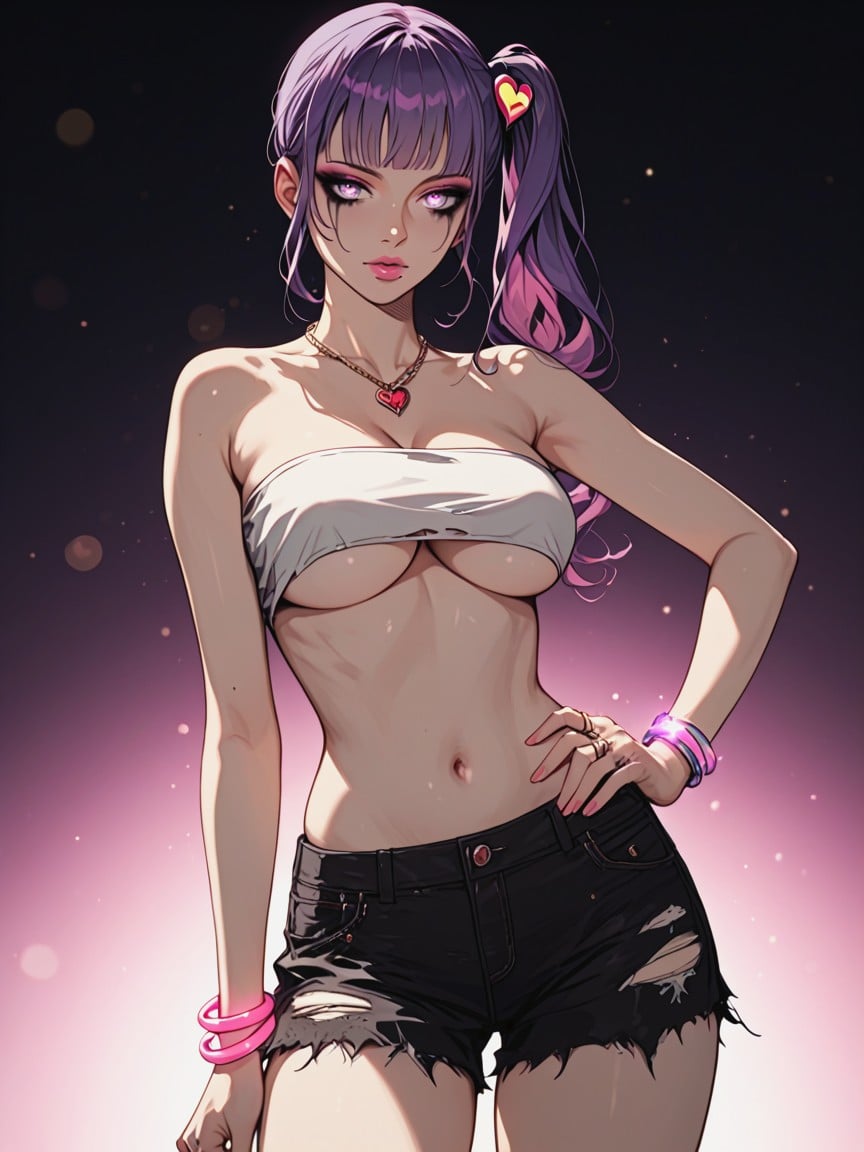 Heart Accessories, Ultra Detailed, Ripped Shorts Hentai IA