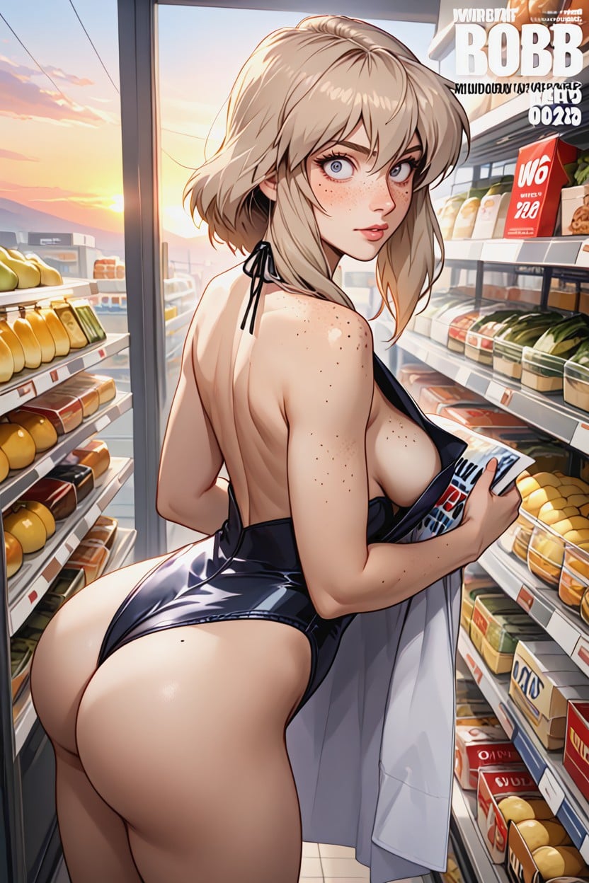 Cubby Stomach, Overflowing Cubby Belly, Saggy Breasts AI Porn