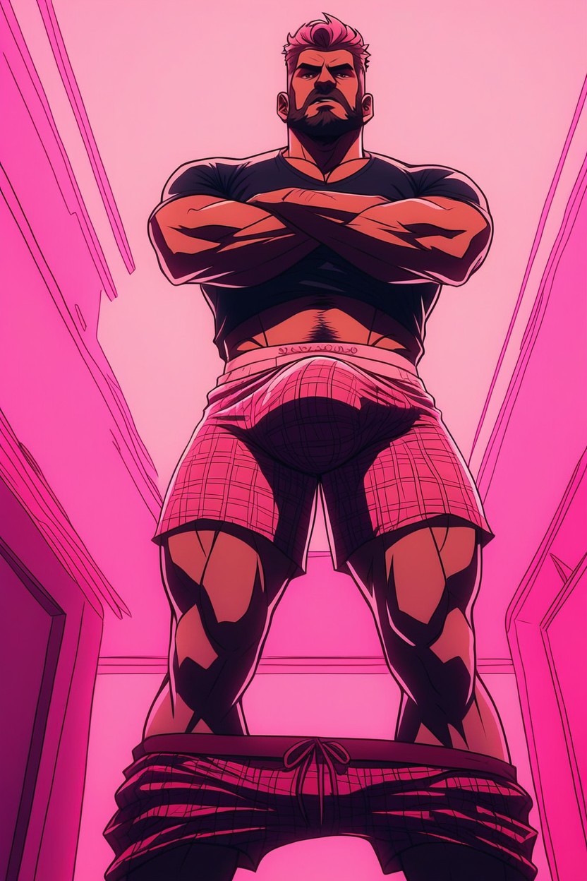 Bras Croisés, Pants Down, All Male Porno IA Gay