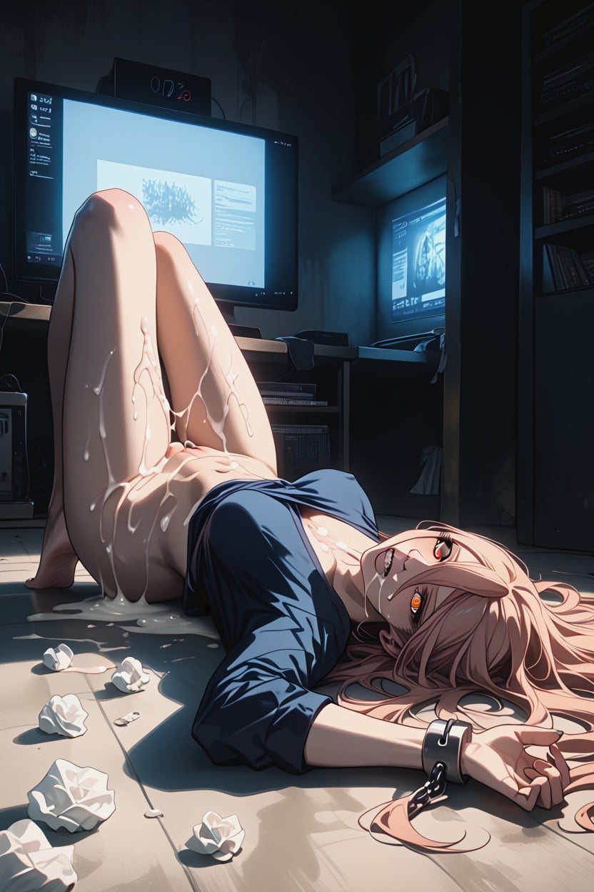Soft Shadow, Clenching Teeth, Side View Hentai AI Porn