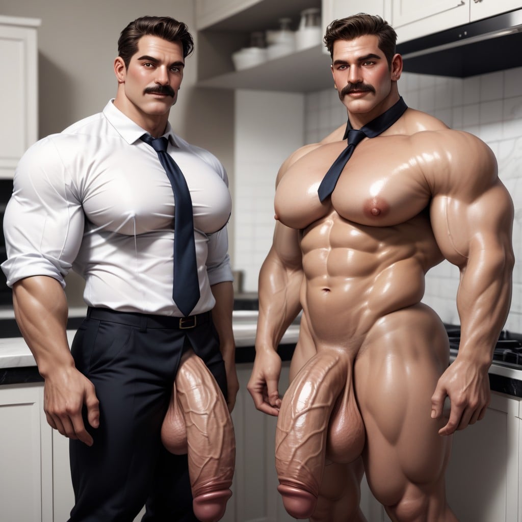 Huge Cocks, Touching, Hyper Thick Cock Porno IA Gay