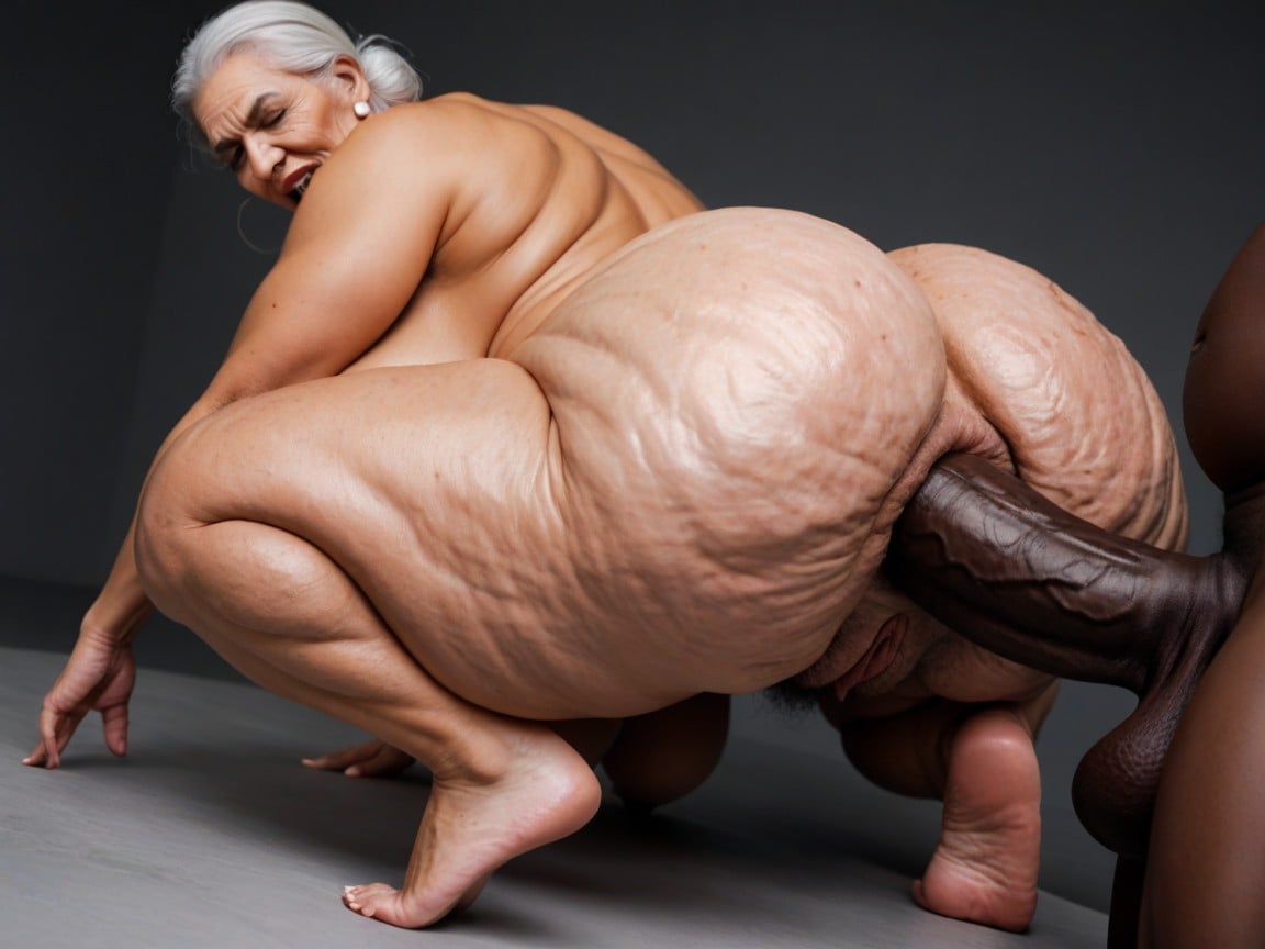 Eyes Wide In Shock, Wrinkled Tits With Extreme Stretchmarks, Looking At Viewer AI Porn