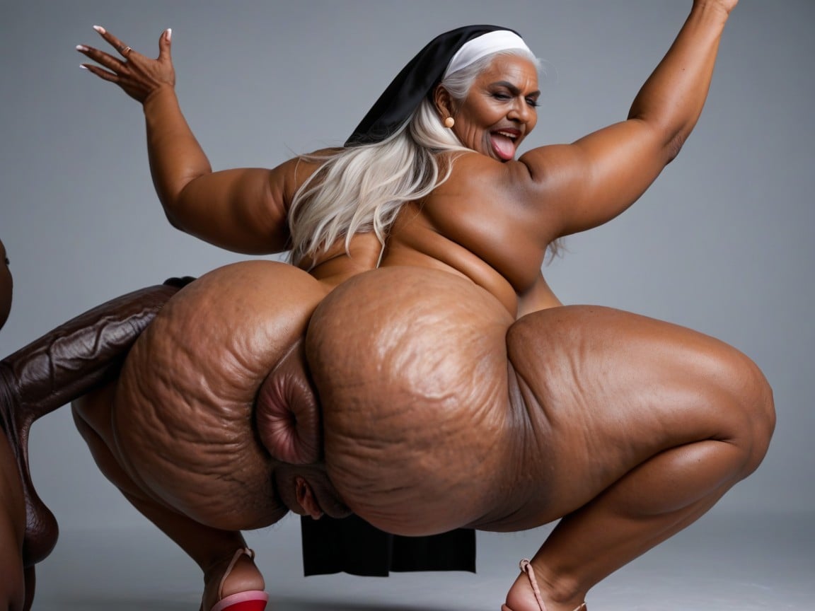 Gigantic Sagging Breasts, Deep Anal Penetration, Visible Anus Penetration AI Porn