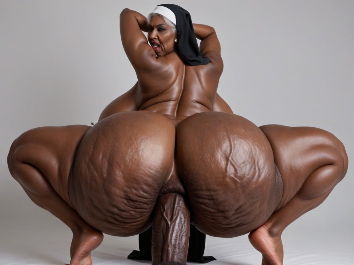 Hyper Gigantic Cock, Eyes Wide In Shock, Visible Anus Penetration AI Porn