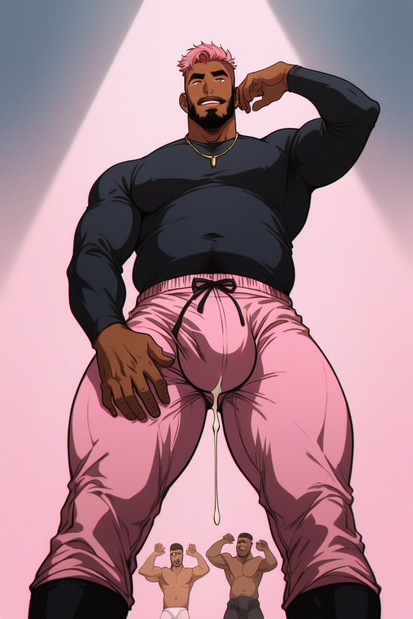 Dripping Cum, Cum Everywhere, Bulge Under Pants AI Gay Porn