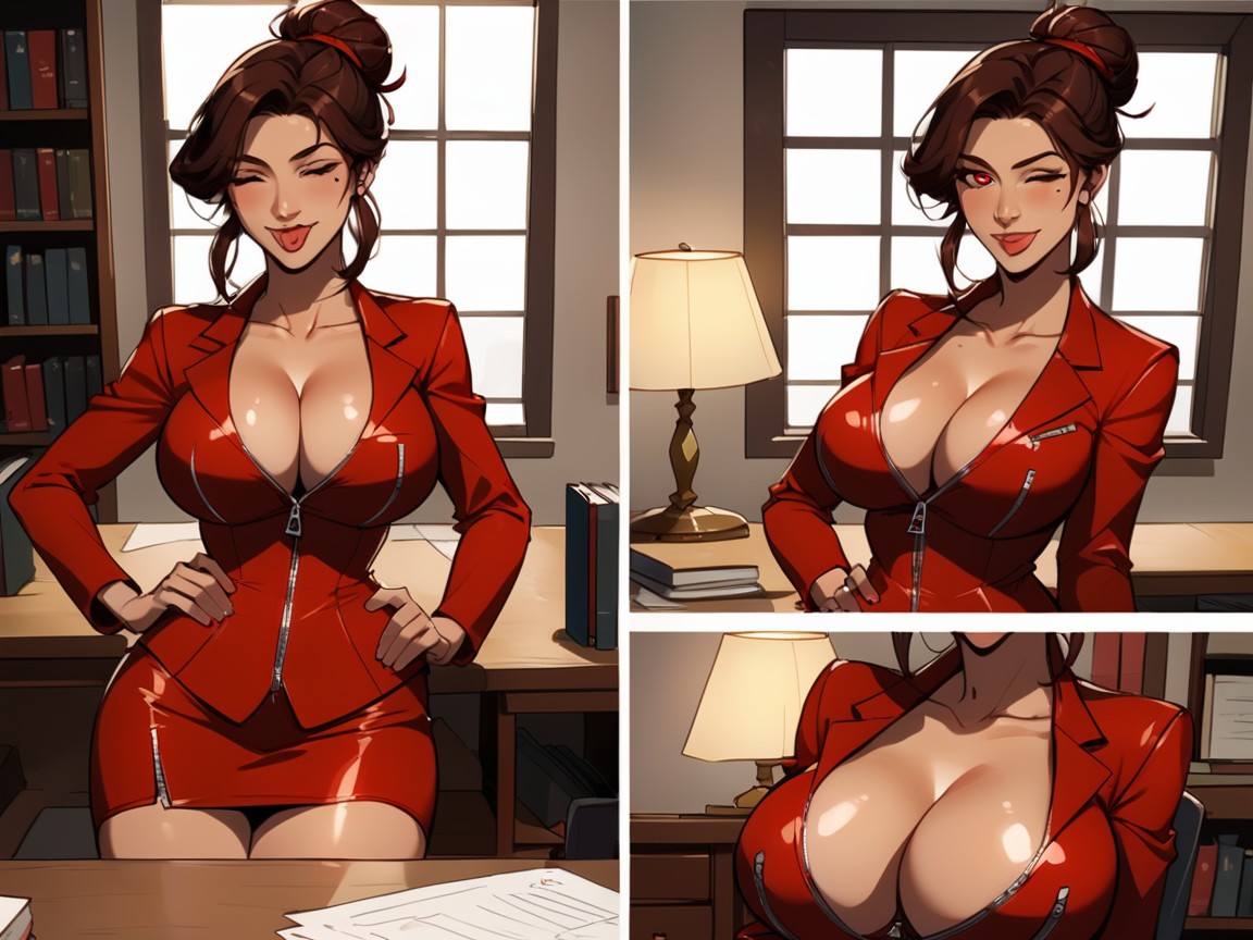 Wide Long Shoulders, 1 Person, Window With View AI Porn