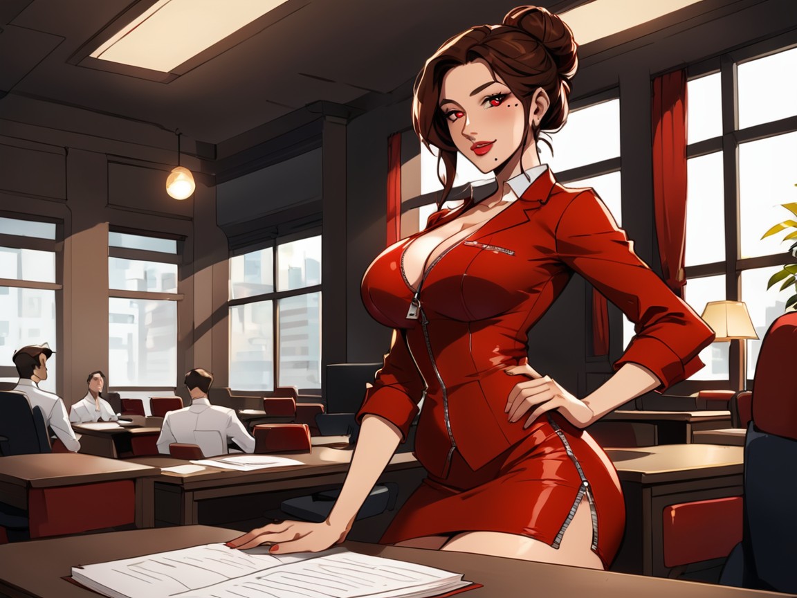 Hair Bun, Long Legs, Tight Hips AI Porn